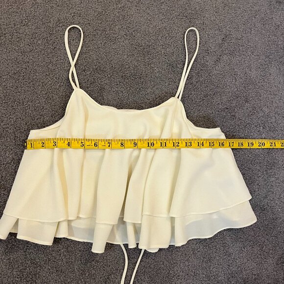Free People | Tropical Wave Layered Crop Top in Cream, size XS - Picture 9 of 11